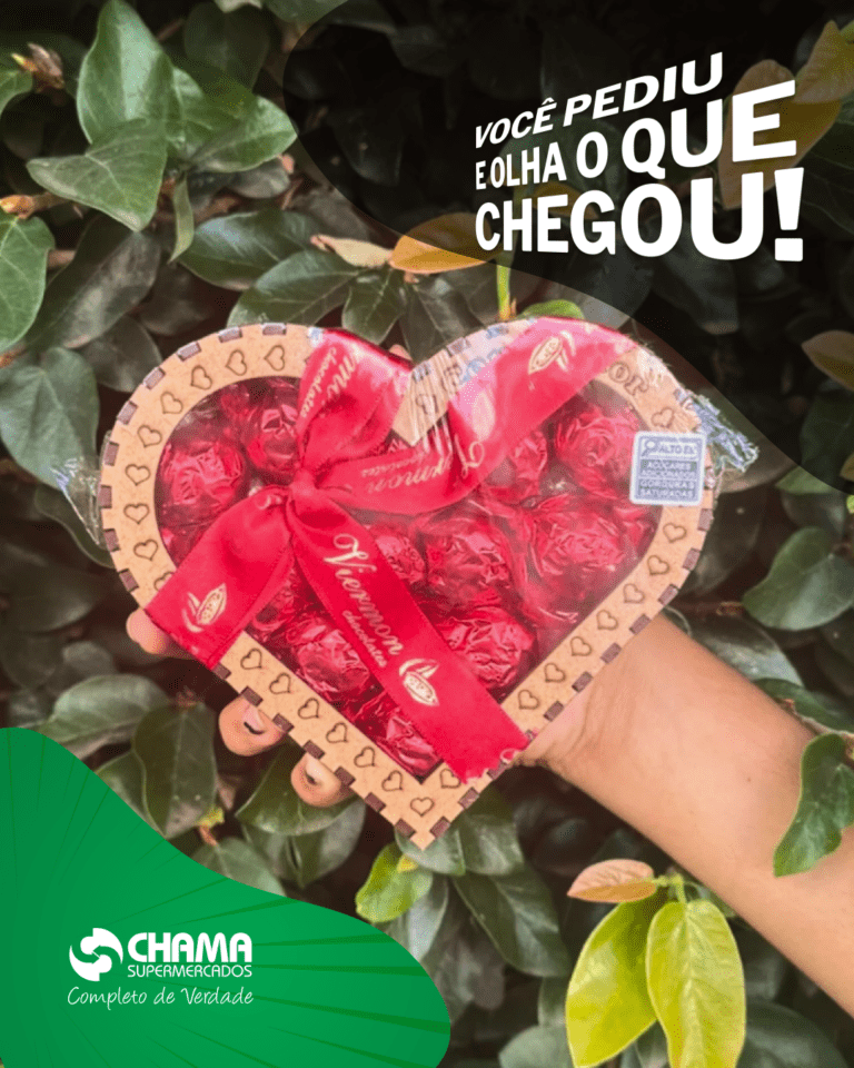 Caixa de Bombom Viermon Chocolate de Verdade Formato coração