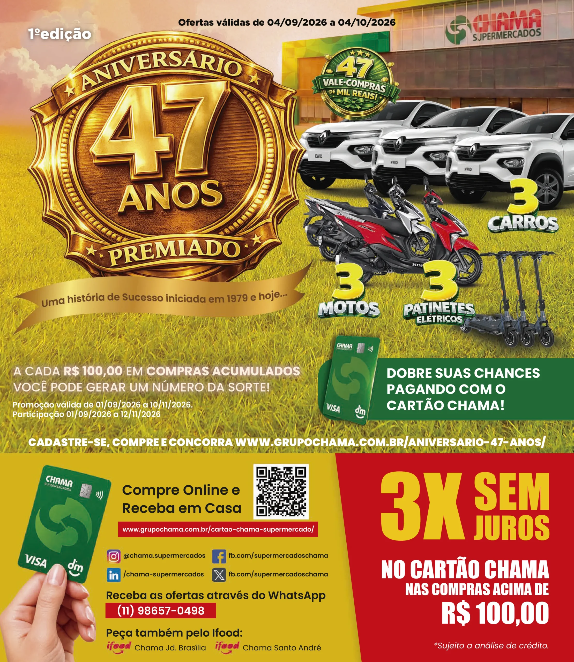 Leia mais sobre o artigo Revista de Aniversário 47 Anos – Chama Supermercados