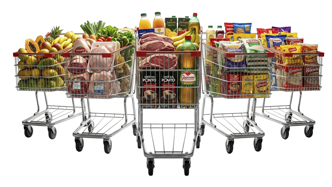 Carrinhos de Supermercado Cheios - Prêmios da Campanha Dia das Mães Chama